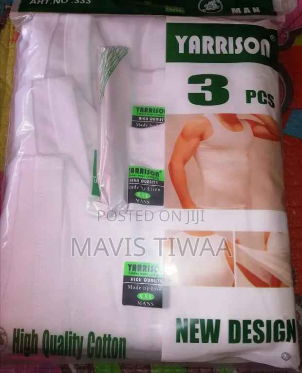 3-in-1 Men's Quality Cotton Singlets - All Sizes - 1
