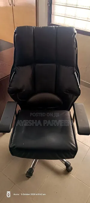 Office Desk, Chair, and Cabinet Set