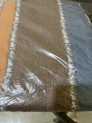 Modern Double Bedsheets - Grey, Gold & Yellow Print