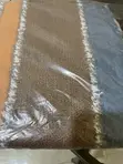 Modern Double Bedsheets - Grey, Gold & Yellow Print - 1