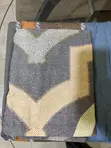 Modern Double Bedsheets - Grey, Gold & Yellow Print - 3