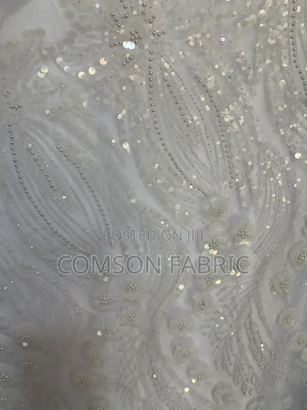 Quality Beaded Lace Fabric - 1