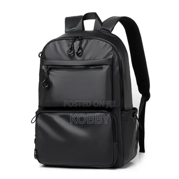 Large Unisex Laptop Backpack - Black - 1