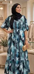 Elegant Long Ladies Dress - 1