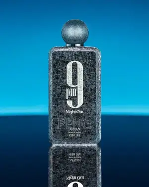 Afnan 9 PM Night Out Men's Perfume - Arabian Ice Pattern