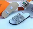 Black Embellished Hermès-Branded Slide Sandals - 1