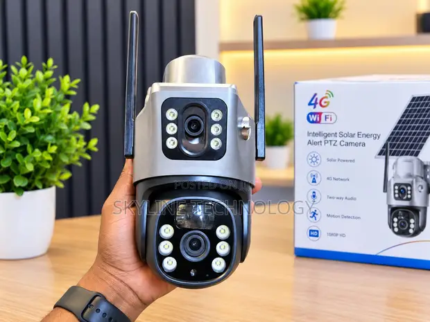 Universal Solar 4G HD Dual Lens CCTV Camera - 1