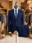 Executive Navy Single-Breasted Formal Suits Set - 2