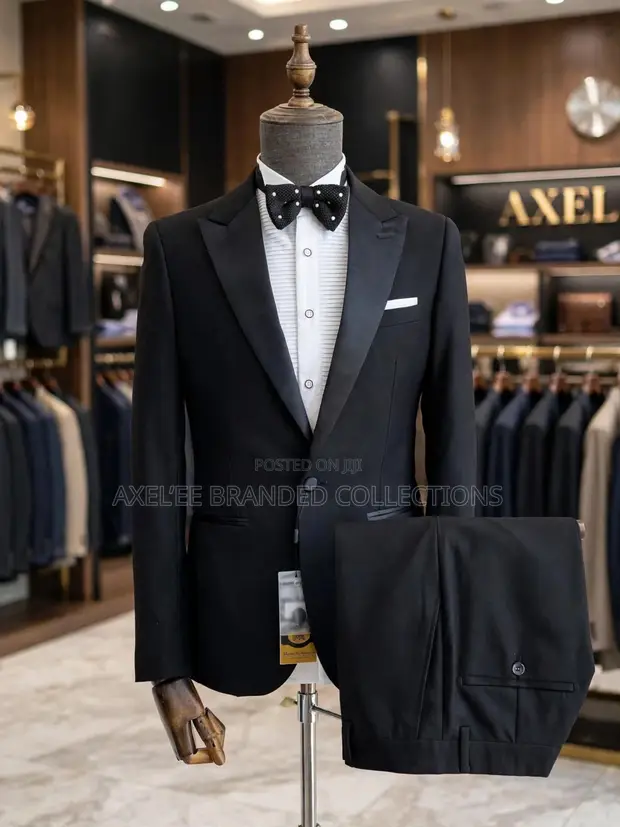Marcelo Burlon Men's Black Single Breasted Tuxedo Suits - 1