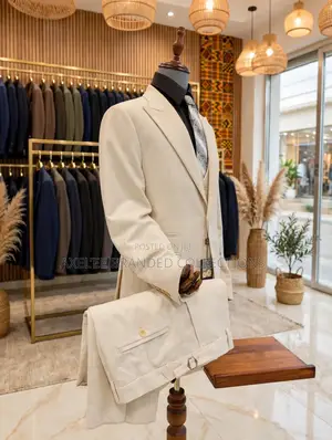 Marcelo Burlon Premium Cream Formal Suit
