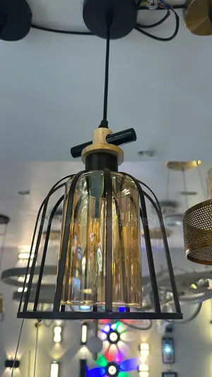 Modern Black and Gold Pendant Light