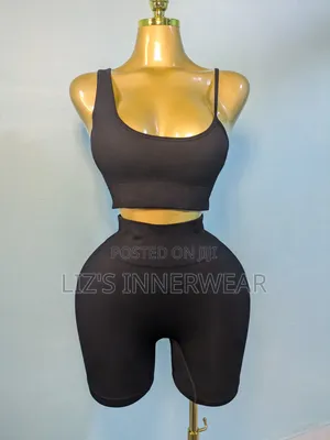 Aj Women's Black Workout Set - Brand New