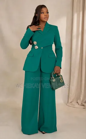 Luxury Ladies Suits for Occasions & Graduation - Green 3XL