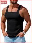 Men's Square Neck Vest - All Colors Available - 1