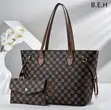 Ladies Genuine Leather Tote Bag - Brown - 2