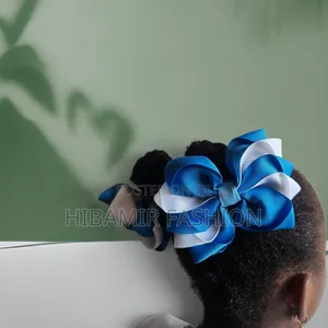HIBAMIR Handmade Girls Hair Ribbons (2-Pack)