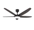 5-Blade Ceiling Fan with Light and Remote - Dark Wood - 1