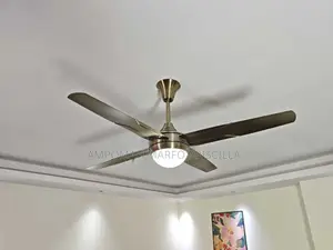 Metallic Art Ceiling Fan with Light & Remote