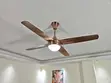 Metallic Art Ceiling Fan with Light & Remote - 4