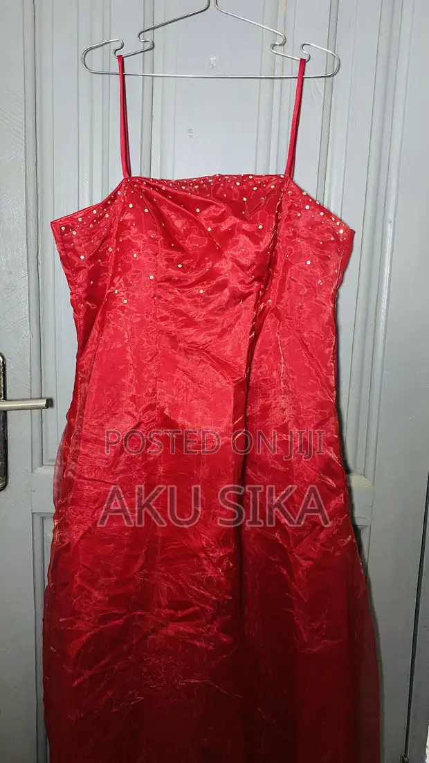 Ladies Thrift Dinner Dress - Red, Size 14 - 1