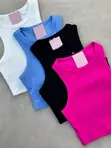 Ribbed High-Neck Tank Crop Tops - 1sydthrift - 1