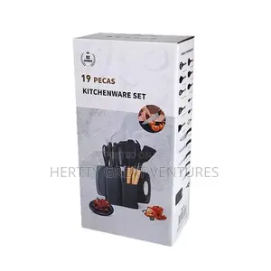 19-Piece Silicone Kitchen Utensil Set with Holder