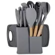 19-Piece Silicone Kitchen Utensil Set with Holder - 2