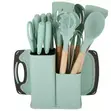 19-Piece Silicone Kitchen Utensil Set with Holder - 5