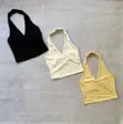 Ribbed Halter Neck Crop Tops - 1sydthrift - 4