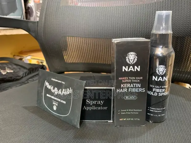 NAN Keratin Hair Fibre Complete Kit - Black - 1