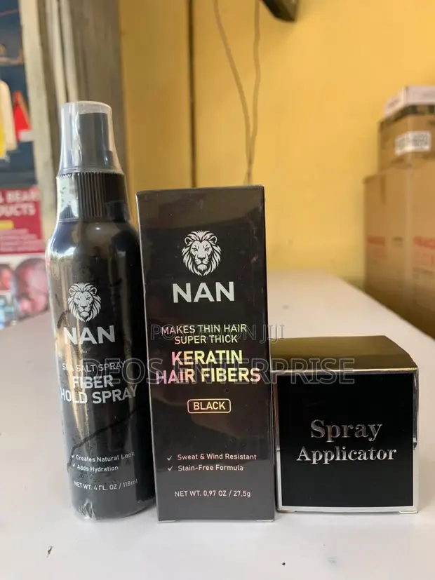NAN Hair Fibre Complete Kit - Black - 1