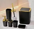 Black Plastic Toilet Box Set - 2