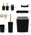 Black Plastic Toilet Box Set - 3