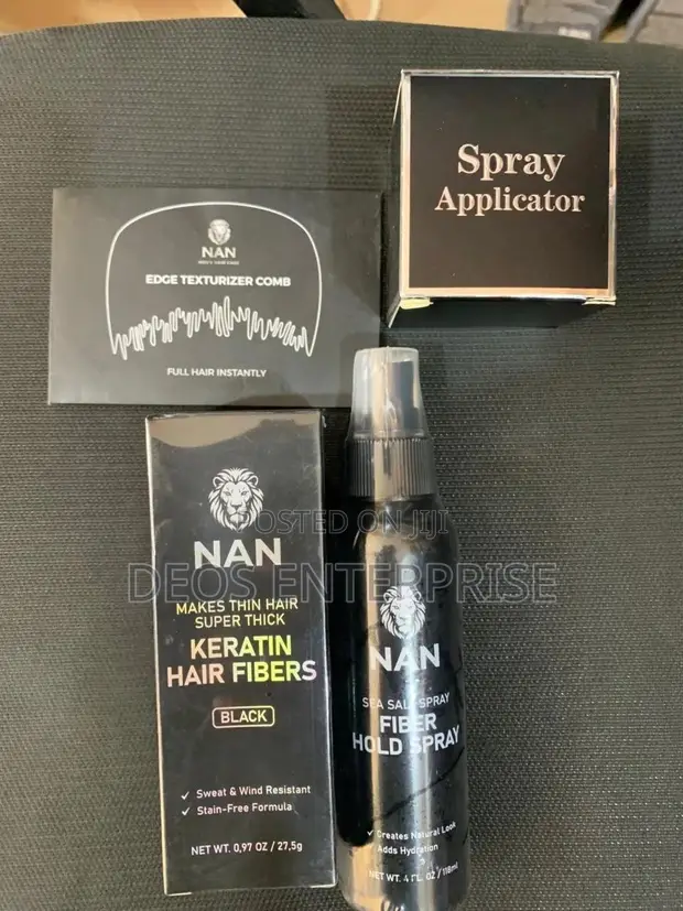 NAN Hair Fibre Complete Kit - Black - 1