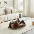 Sculptural Geometric Centre Table with Glass Top - 1