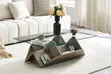 Sculptural Geometric Centre Table with Glass Top - 2