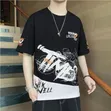 Oversized Motorcycle Graphic T-Shirt - Yellow/Black - 2