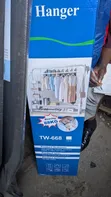 Double Pole Clothes Hanger with Shoe Rack - 1