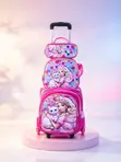 Kids Trolley School Bags Set - 2