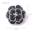 Noir Camellia Brooch - 5