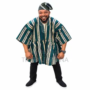Handwoven Ghanaian Smock & Hat Set | Tryahu