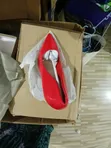 Zara Women's Red Leather Classic Barefoot Shoes - Brand New - 2