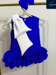 Cute Blue Ballgown Dress with Free Hair Band - 2