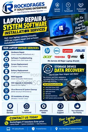Laptop Repair & System Software Installation