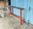 Wooden Console Table - Red Wood - 5