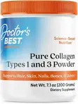 Doctor's Best BSE-Free Hydrolyzed Pure Collagen Types 1 & 3 Powder, 7.1 Oz - 1