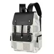 Stylish Faux Leather Backpack - Large, White - 1