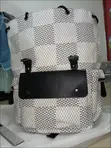 Stylish Faux Leather Backpack - Large, White - 3