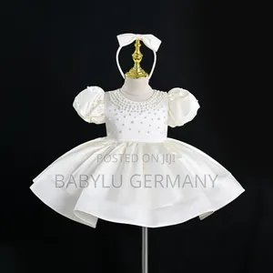 Premium Off-White Ballgown with Free Hair Accessory