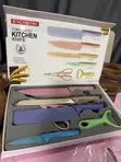 Set of Kitchen Knives with Chopping Board - 1